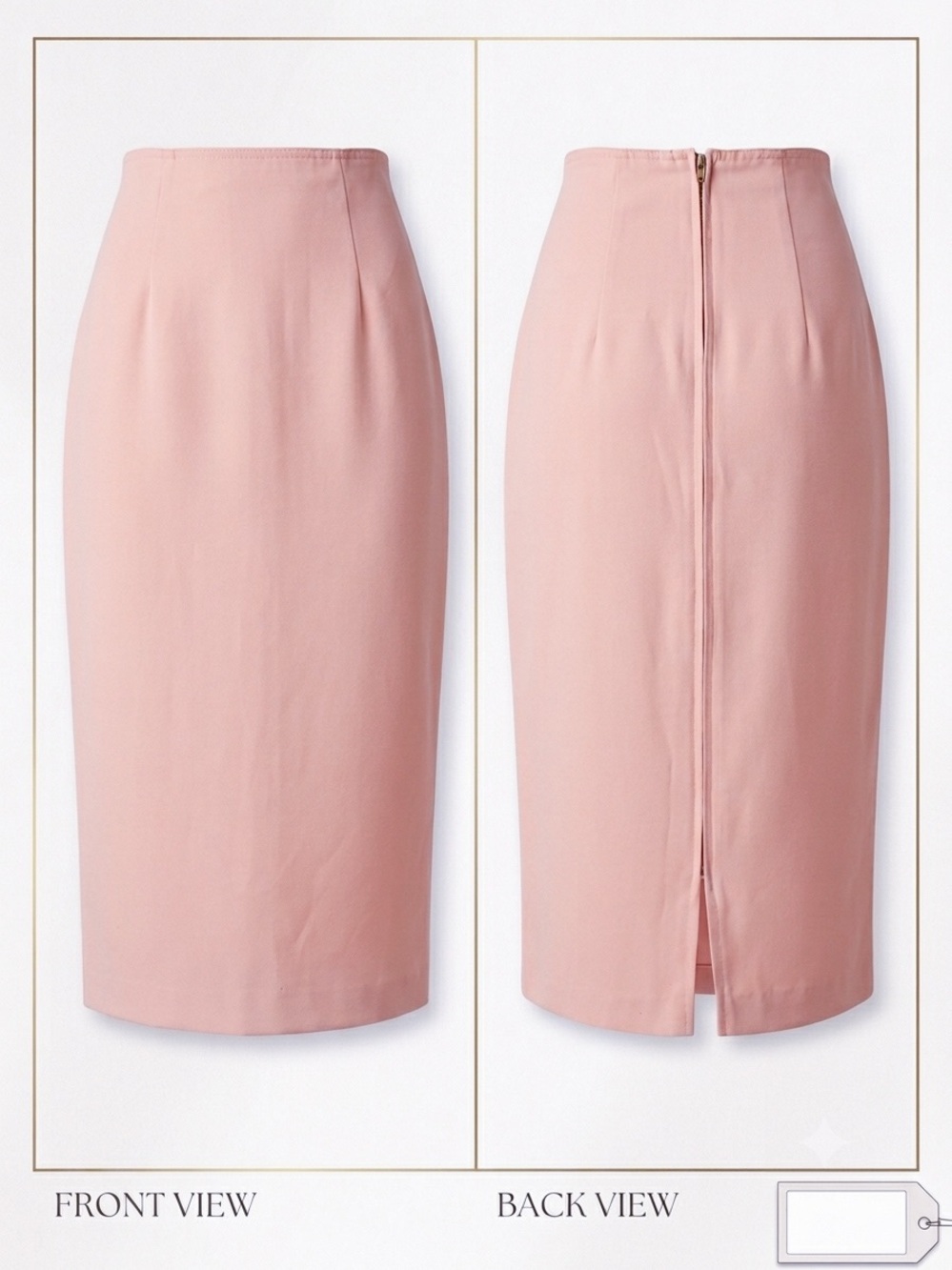 Women's Blush Pink Pencil Skirt